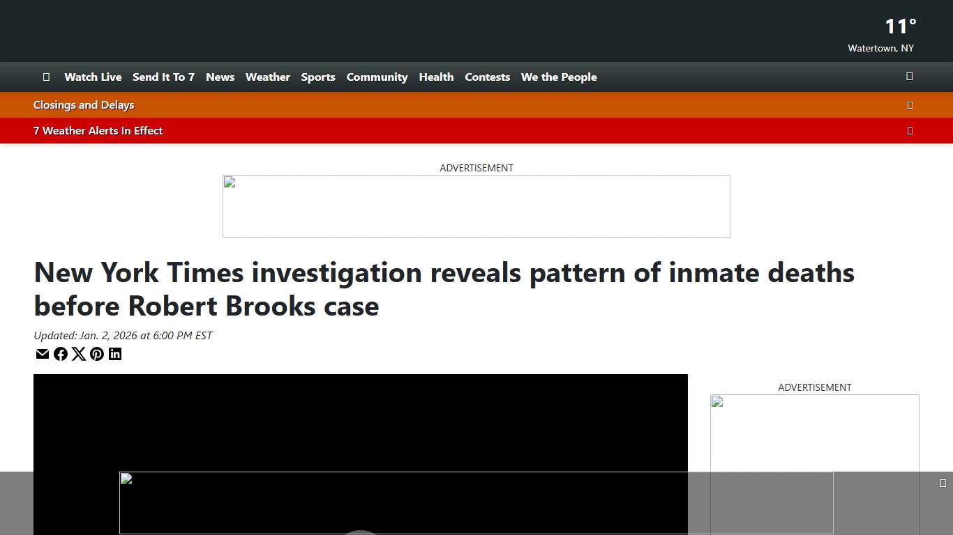 New York Times investigation reveals pattern of inmate deaths before Robert Brooks case